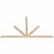 Ekena Millwork Saratoga Smooth Timber Gable Bracket, Douglas Fir, 84"W x 49"H x 1 1/2"D x 3 1/2"F, 14/12 Pitch GBW084X49X0204SAR00SDF - alternate 2